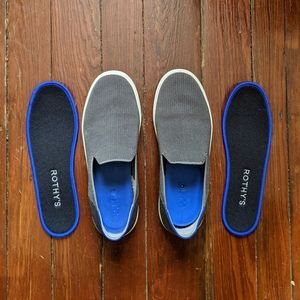 Rothy's 8.5 Steel Grey Slip on Sneakers